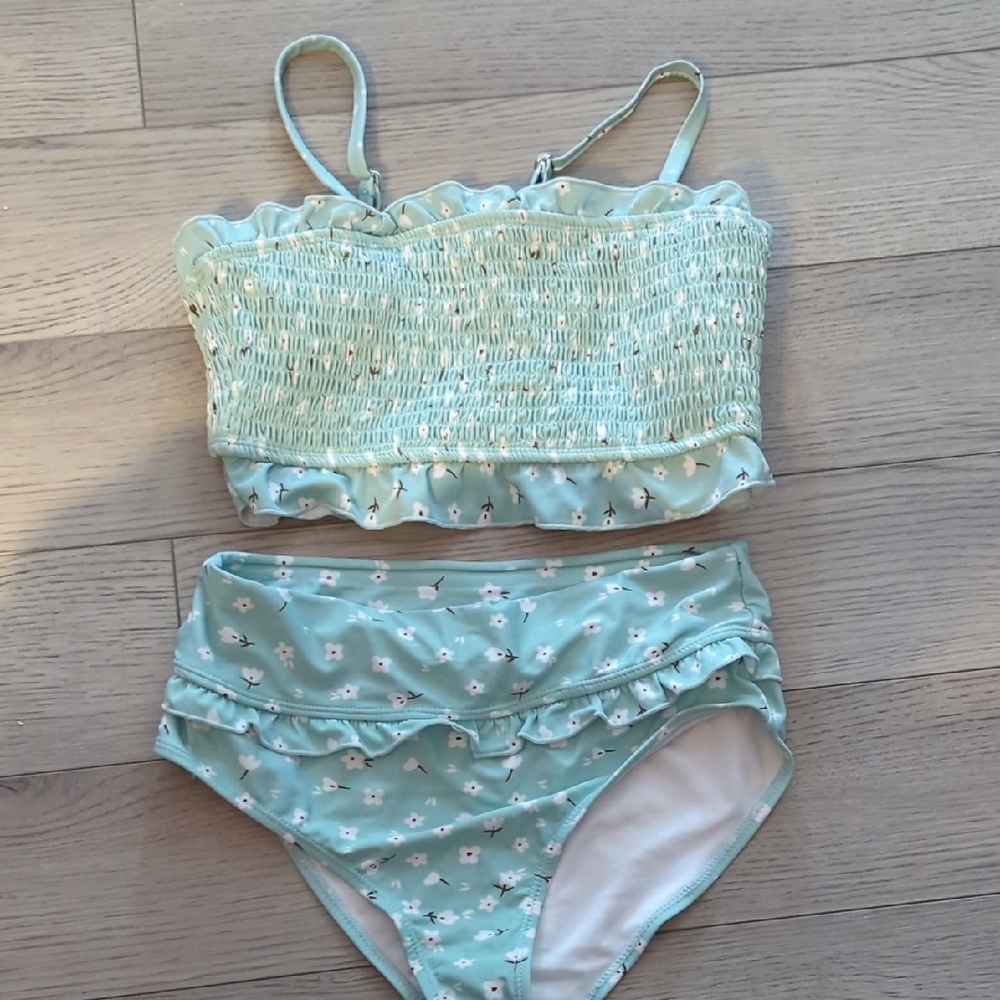 Floral Blue Bikini Set